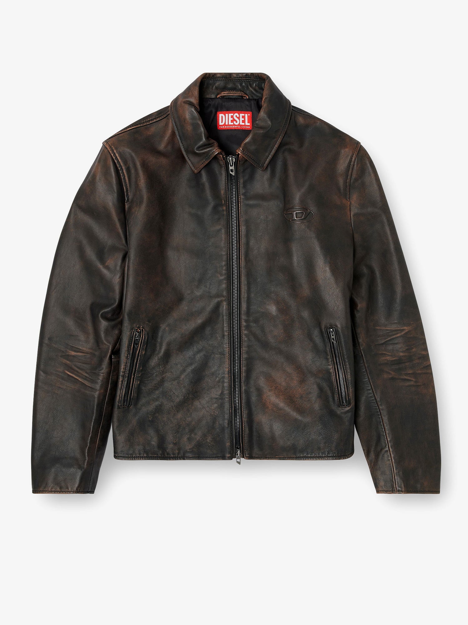Diesel L-Amar-Wrd leather jacket