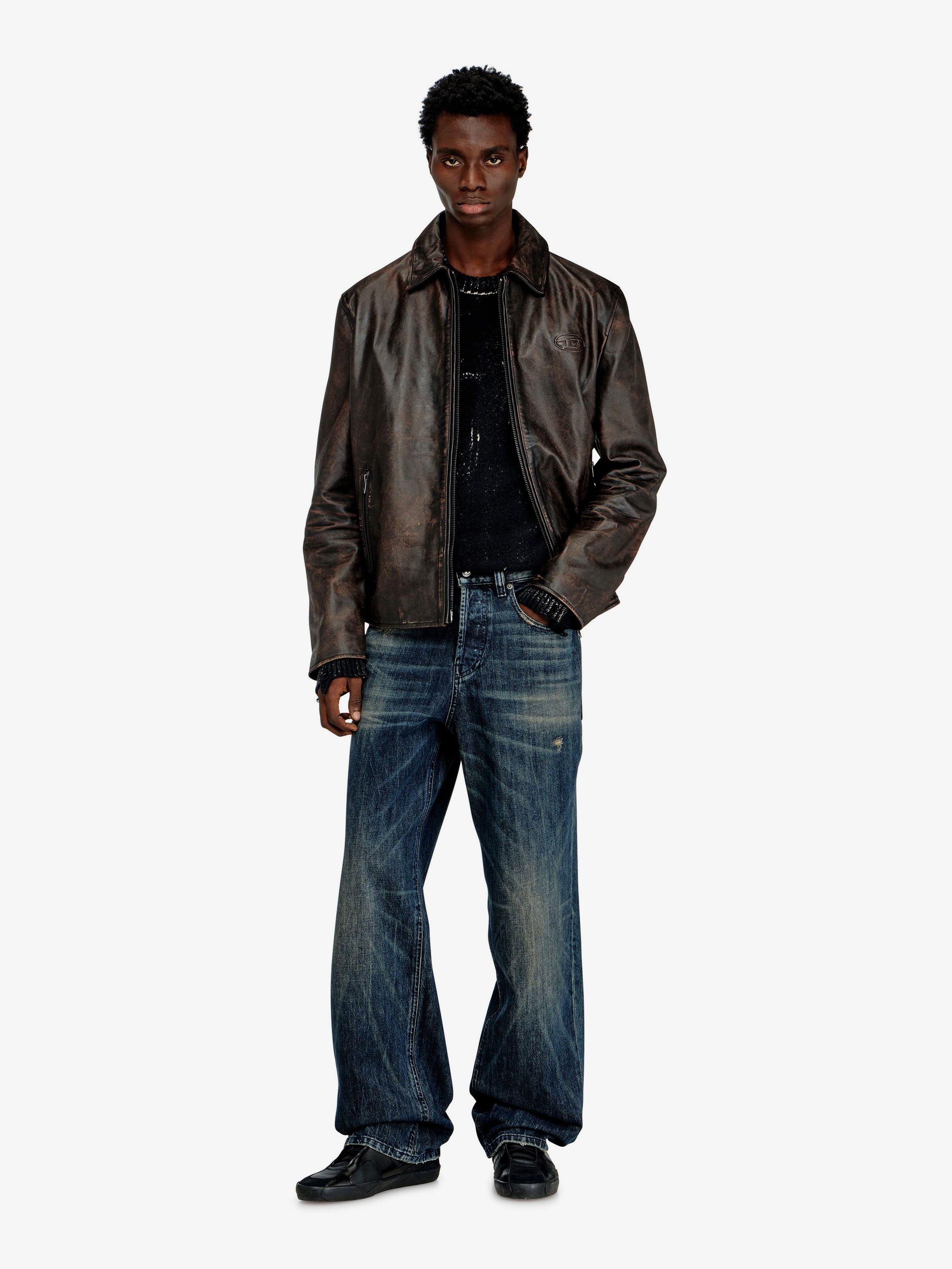 Diesel L-Amar-Wrd leather jacket, view 2