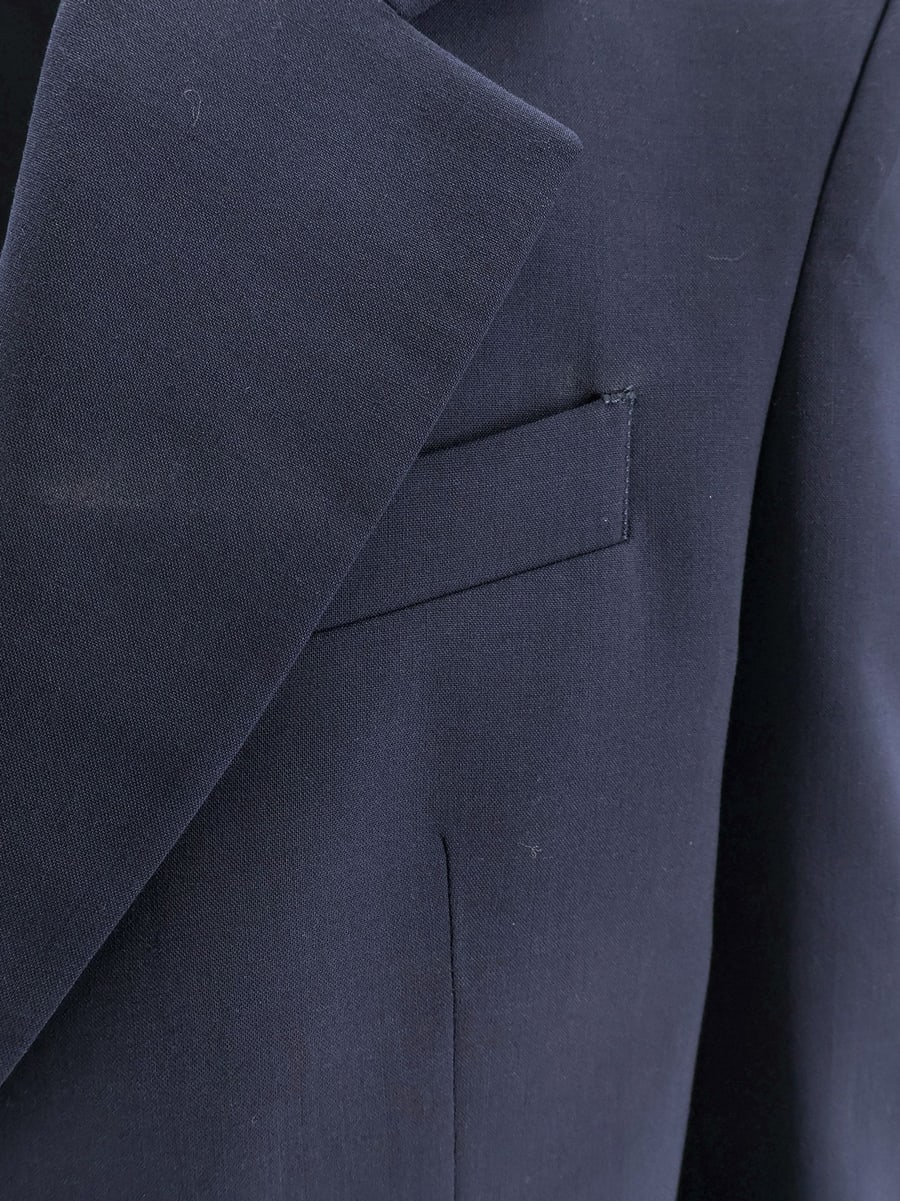 AMARANTO Virgin wool blend blazer, view 3