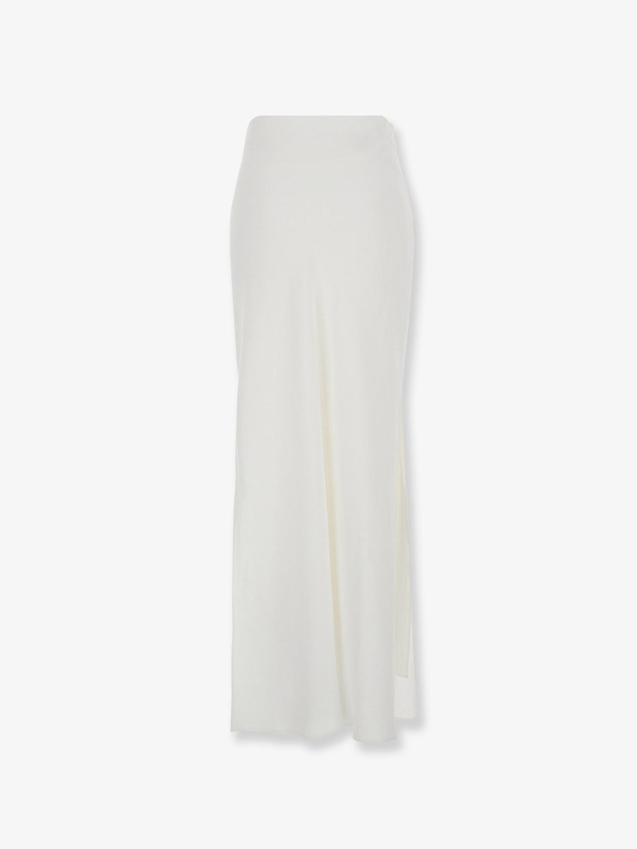 Brunello Cucinelli Satin long skirt, view 2