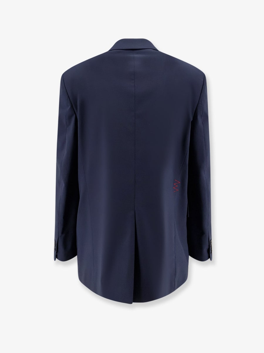 AMARANTO Virgin wool blend blazer, view 2