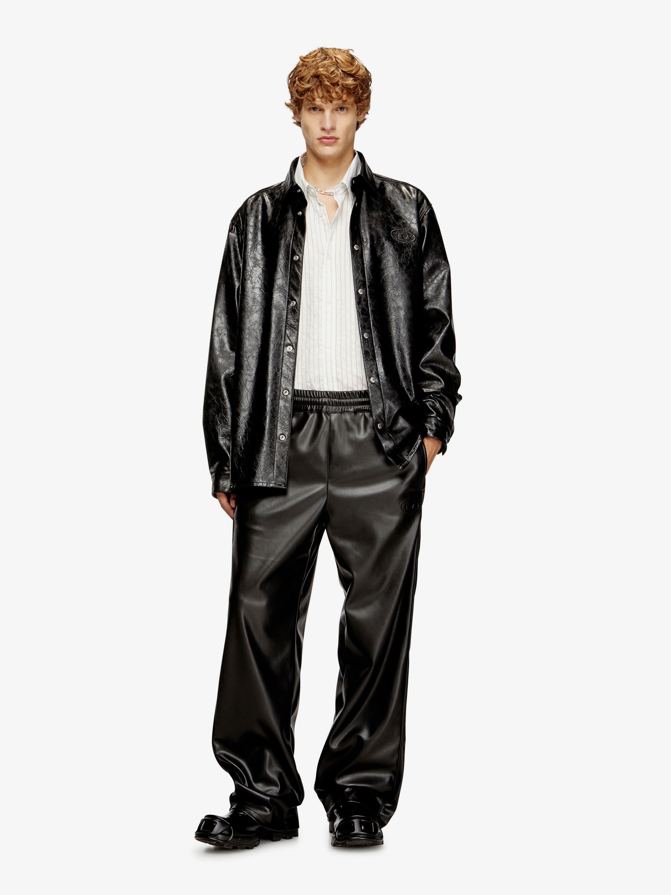 Diesel S-Simply-Qmbu faux-leather shirt, view 2