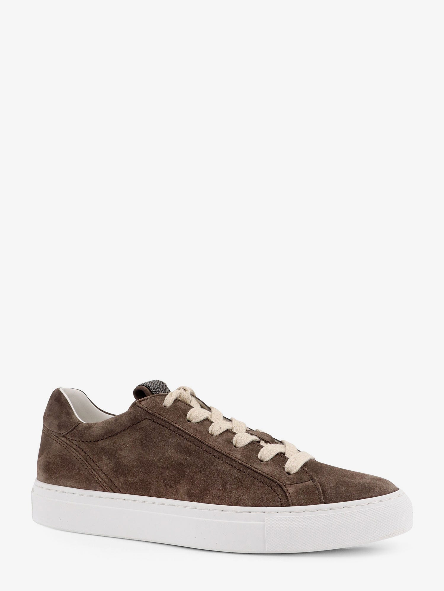 Brunello Cucinelli Suede sneakers with Monili detail, view 2