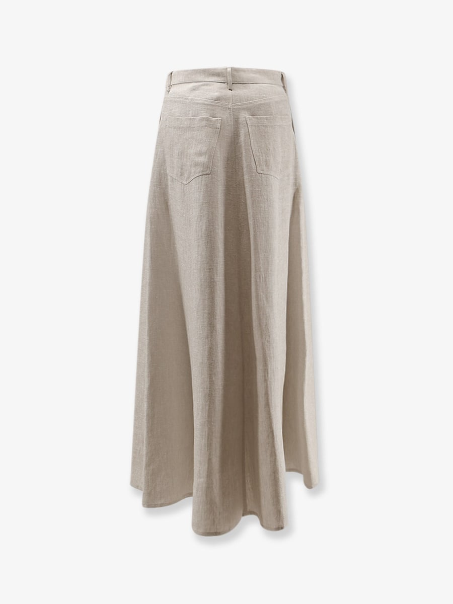 ALYSI Flared linen skirt, view 2