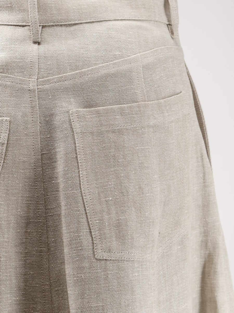 ALYSI Flared linen skirt, view 3