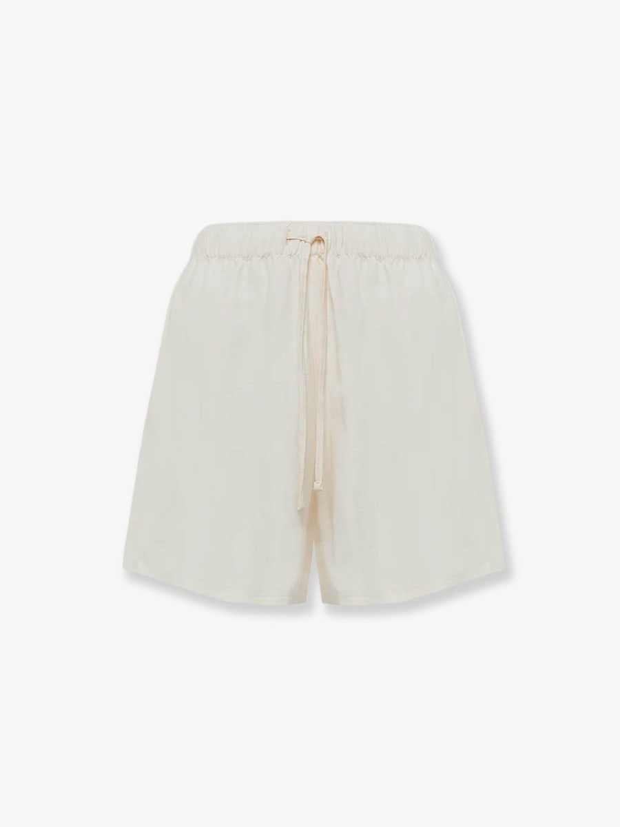 LANEUS Viscose and linen blend Cancun bermuda shorts