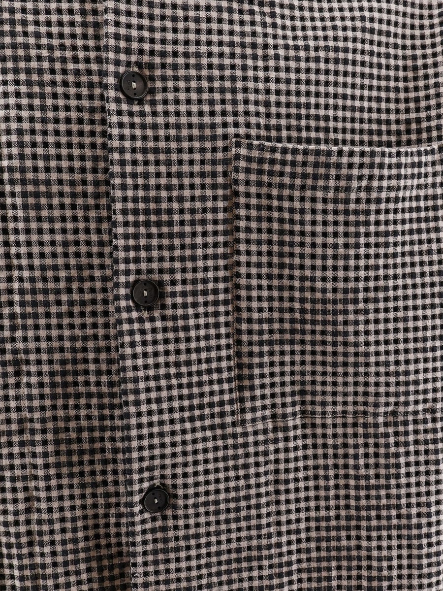 HEVO Cotton blend shirt with checked pattern, view 3