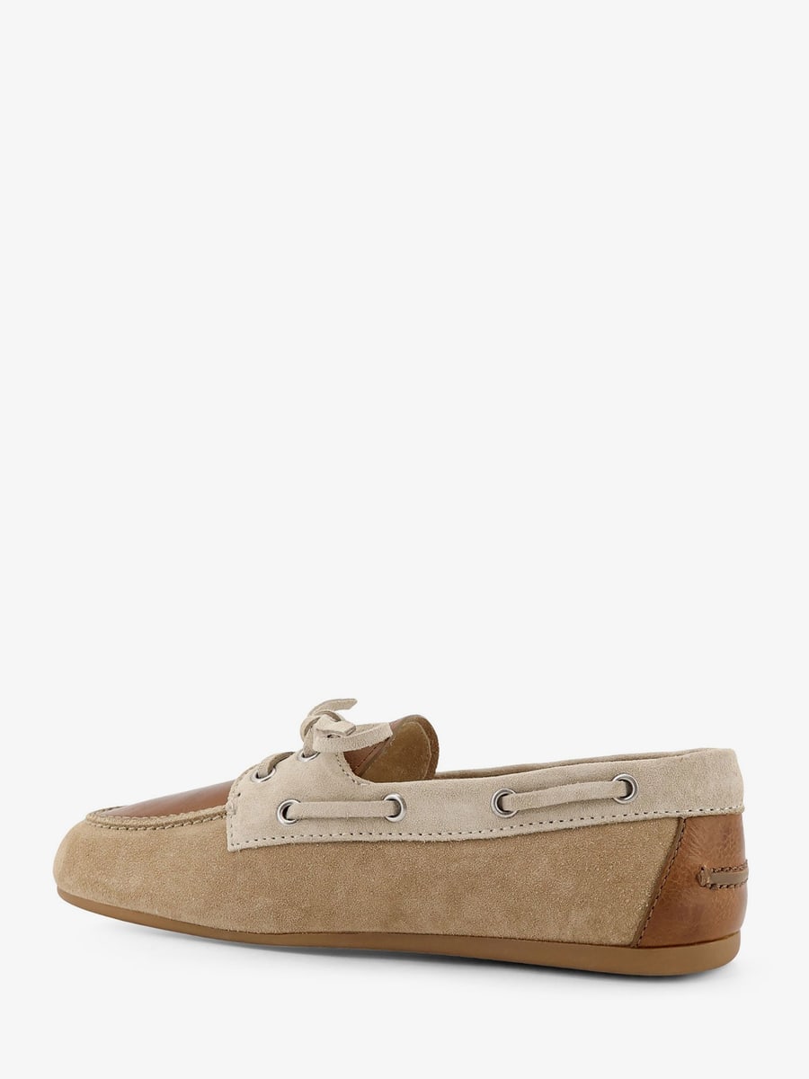 Miu Miu Suede loafer with leather inserts, view 3