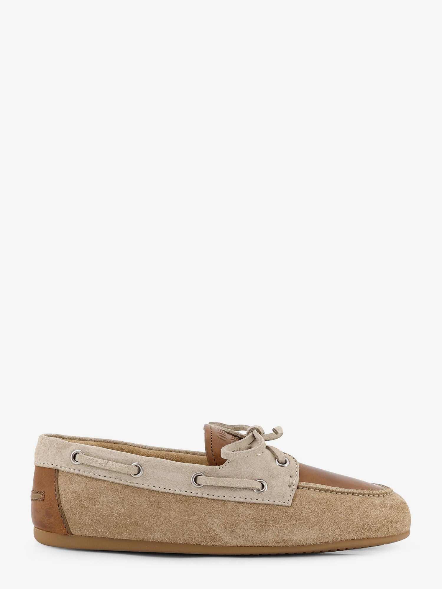 Miu Miu Suede loafer with leather inserts