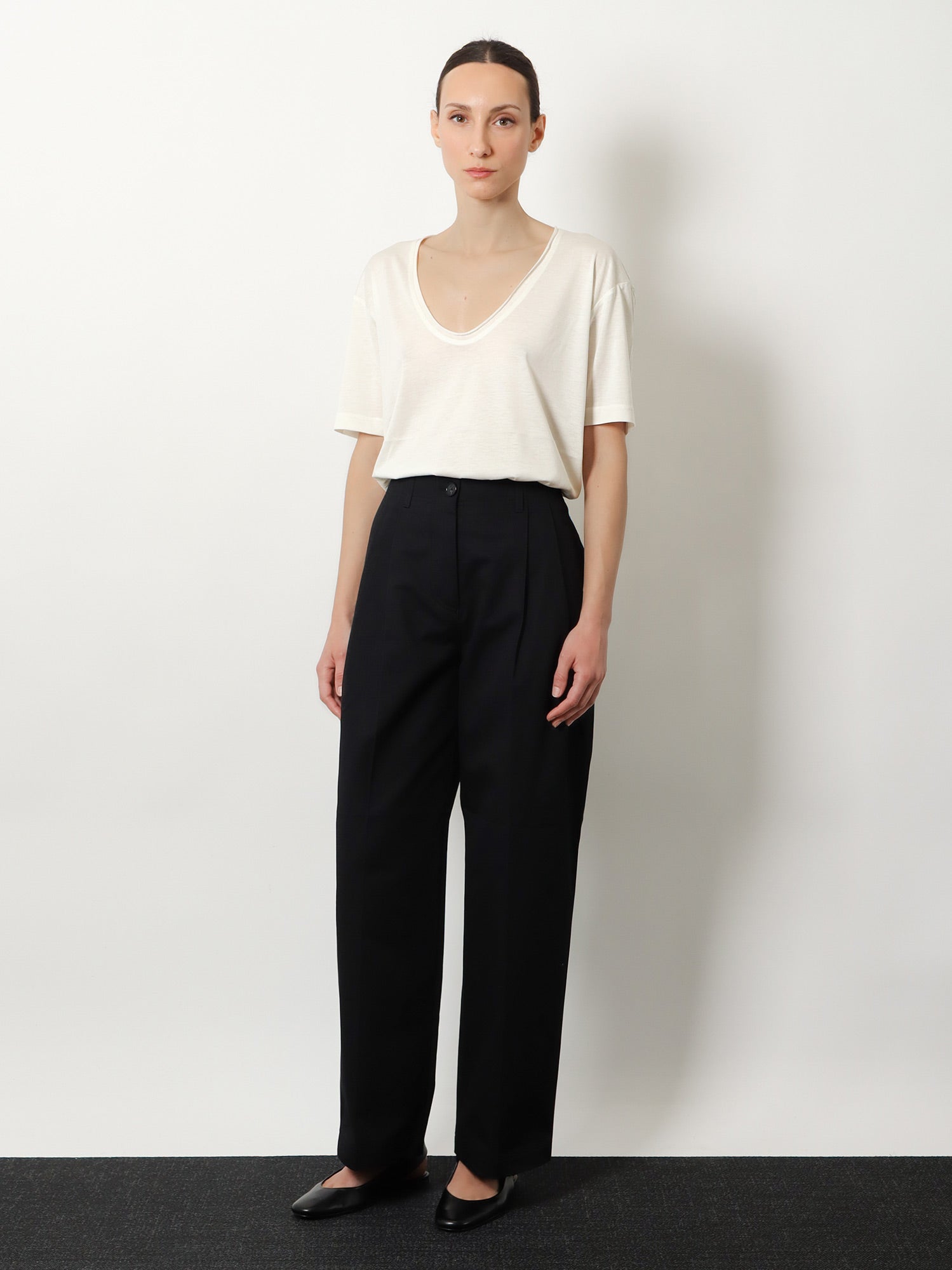 Toteme Relaxed cotton trousers, view 2