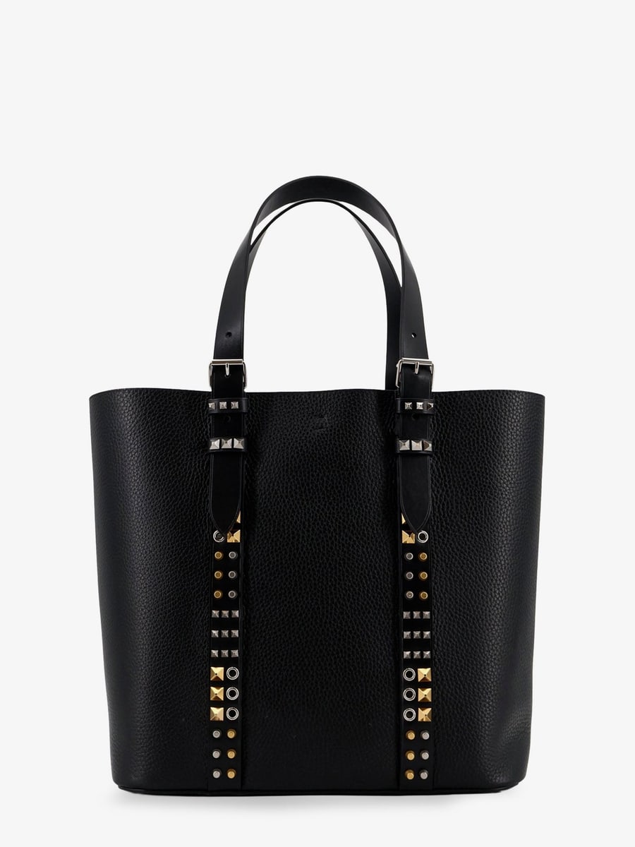 Valentino Garavani Leather shoulder bag with iconic studs, view 3