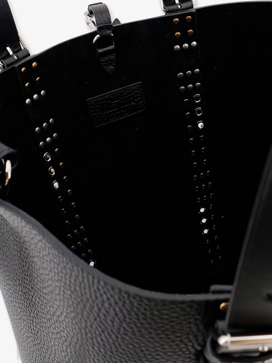 Valentino Garavani Leather shoulder bag with iconic studs, view 5