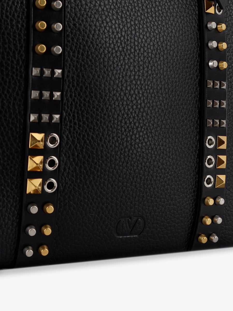 Valentino Garavani Leather shoulder bag with iconic studs, view 6