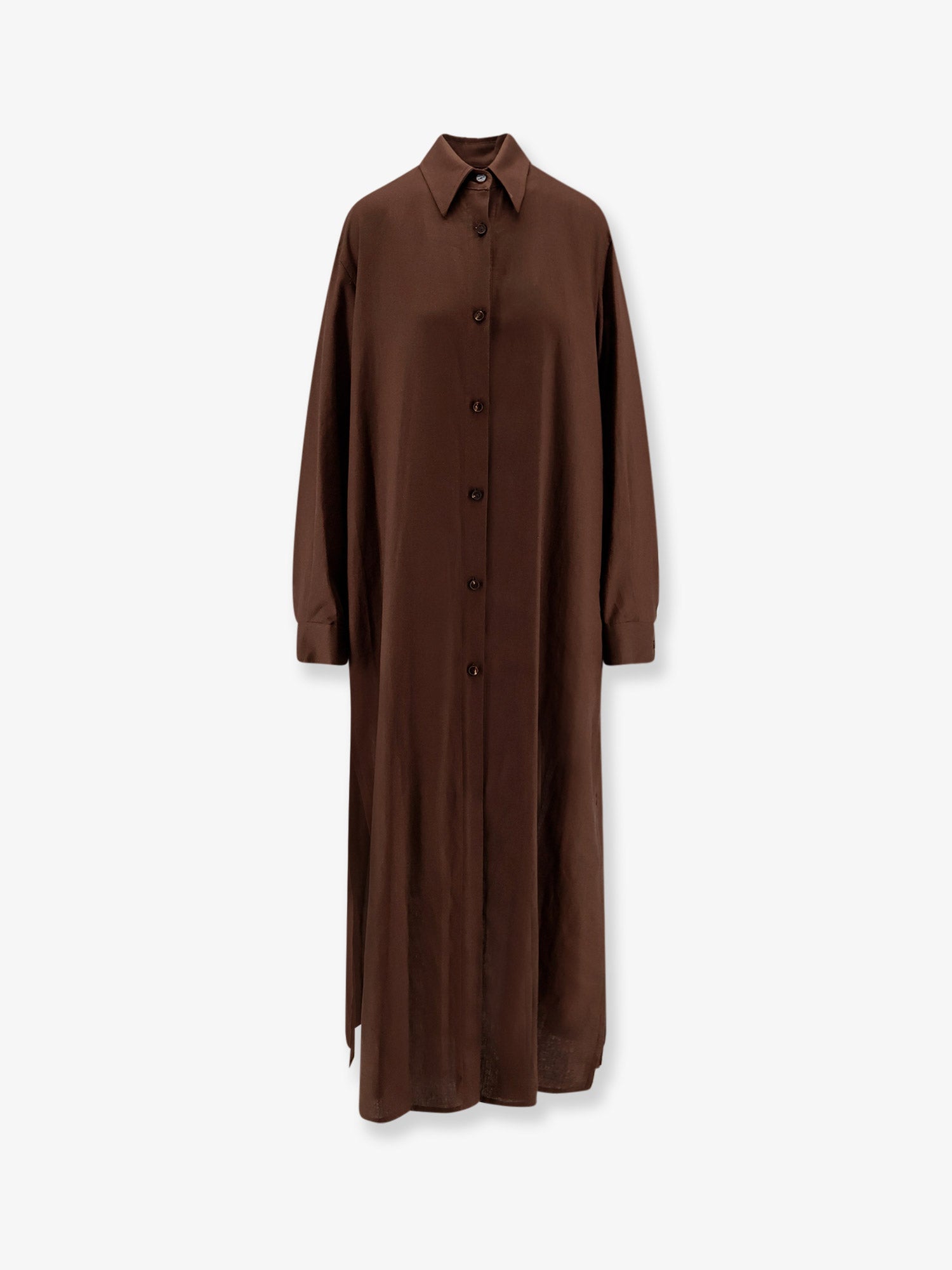 HEVO Arigliano linen and viscose chemisier dress