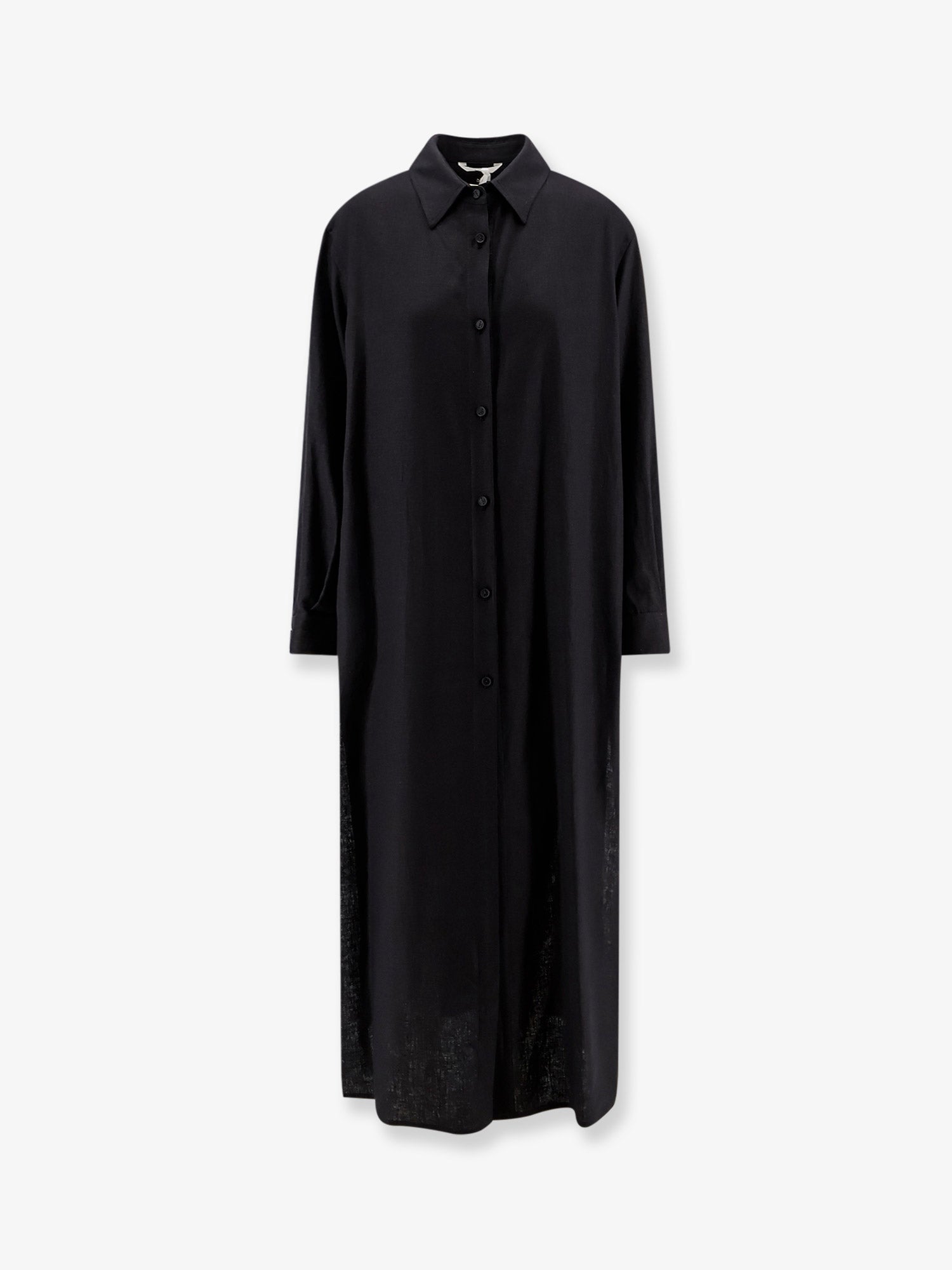 HEVO Arigliano viscose and linen chemisier dress