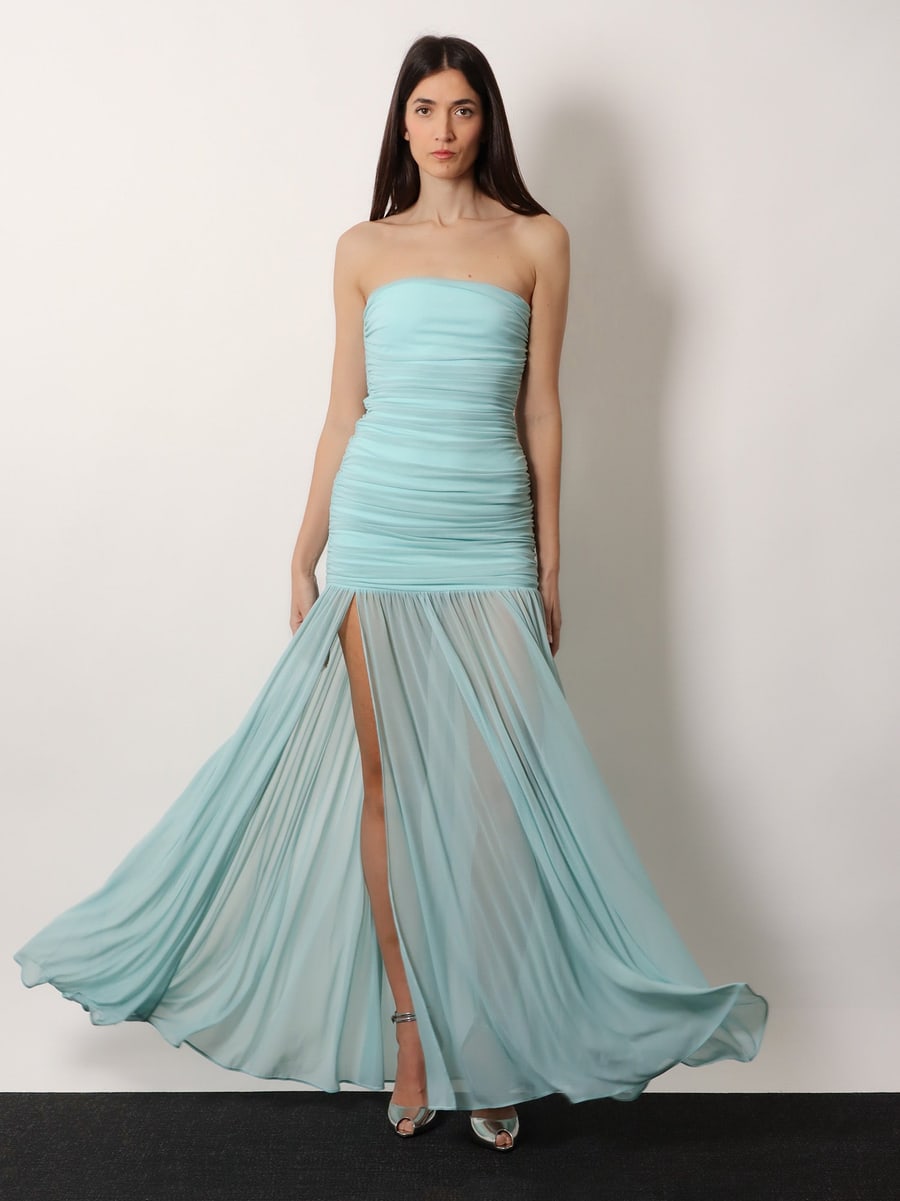 RETROFETE Stretch fabric Adele long dress, view 2