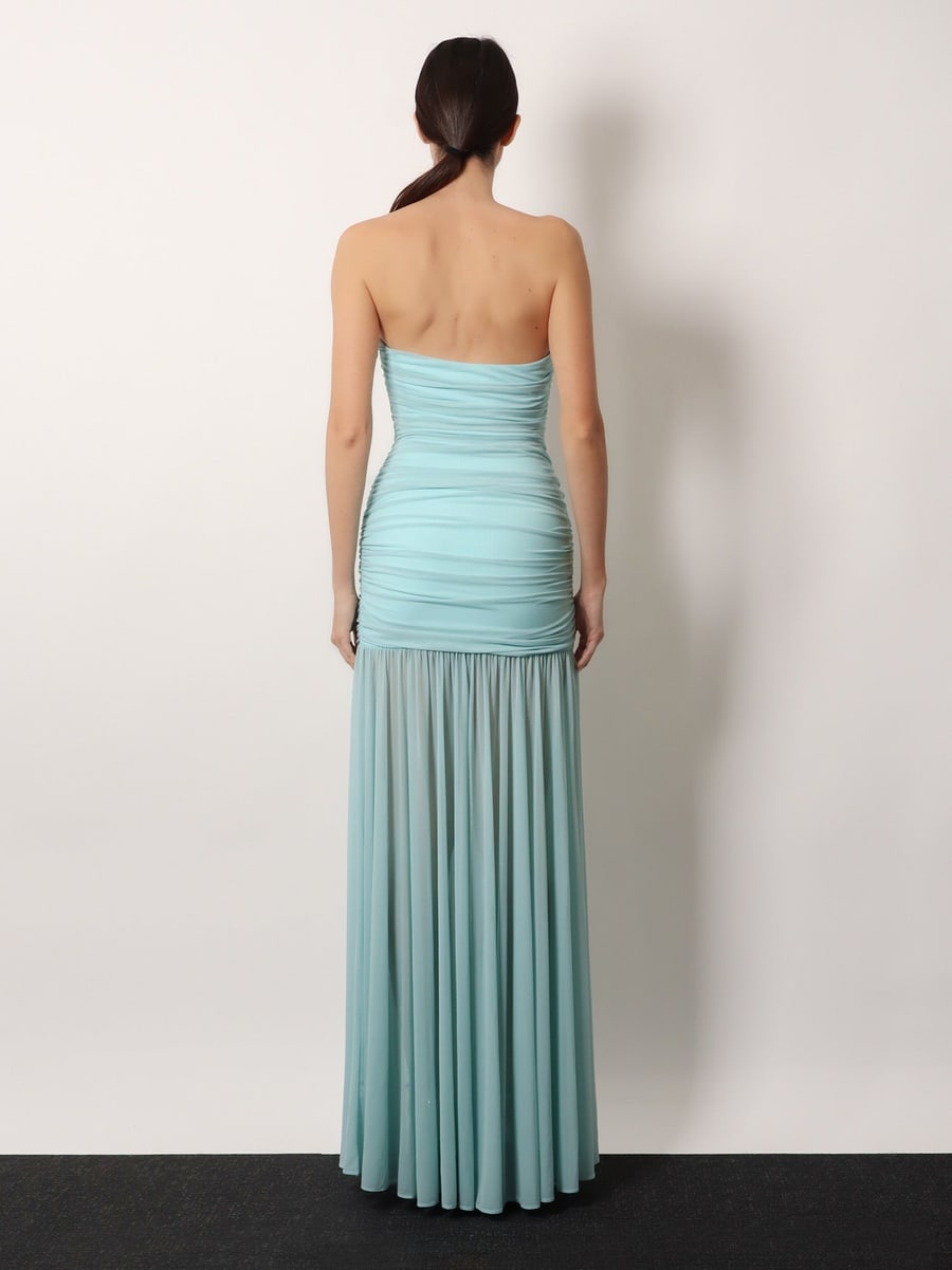 RETROFETE Stretch fabric Adele long dress, view 3
