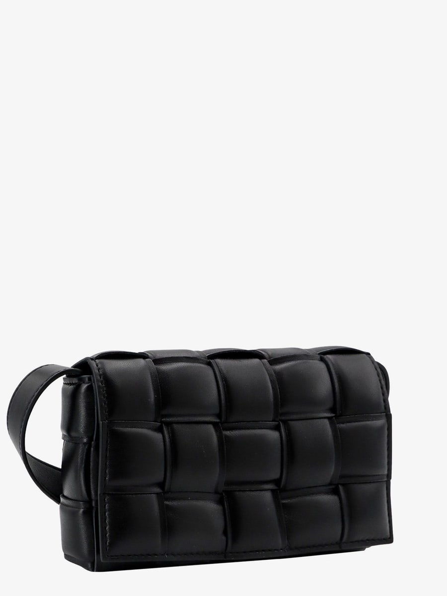 Bottega Veneta Padded leather shoulder bag with intrecciato motif, view 3