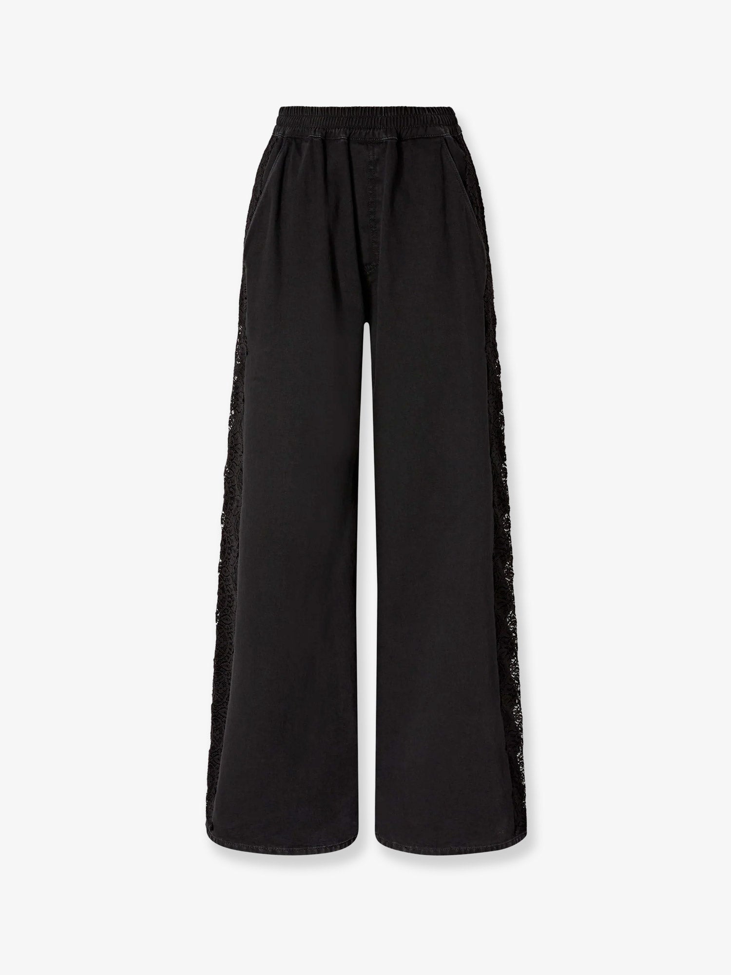 Pinko Denim trousers with lace detail on the side