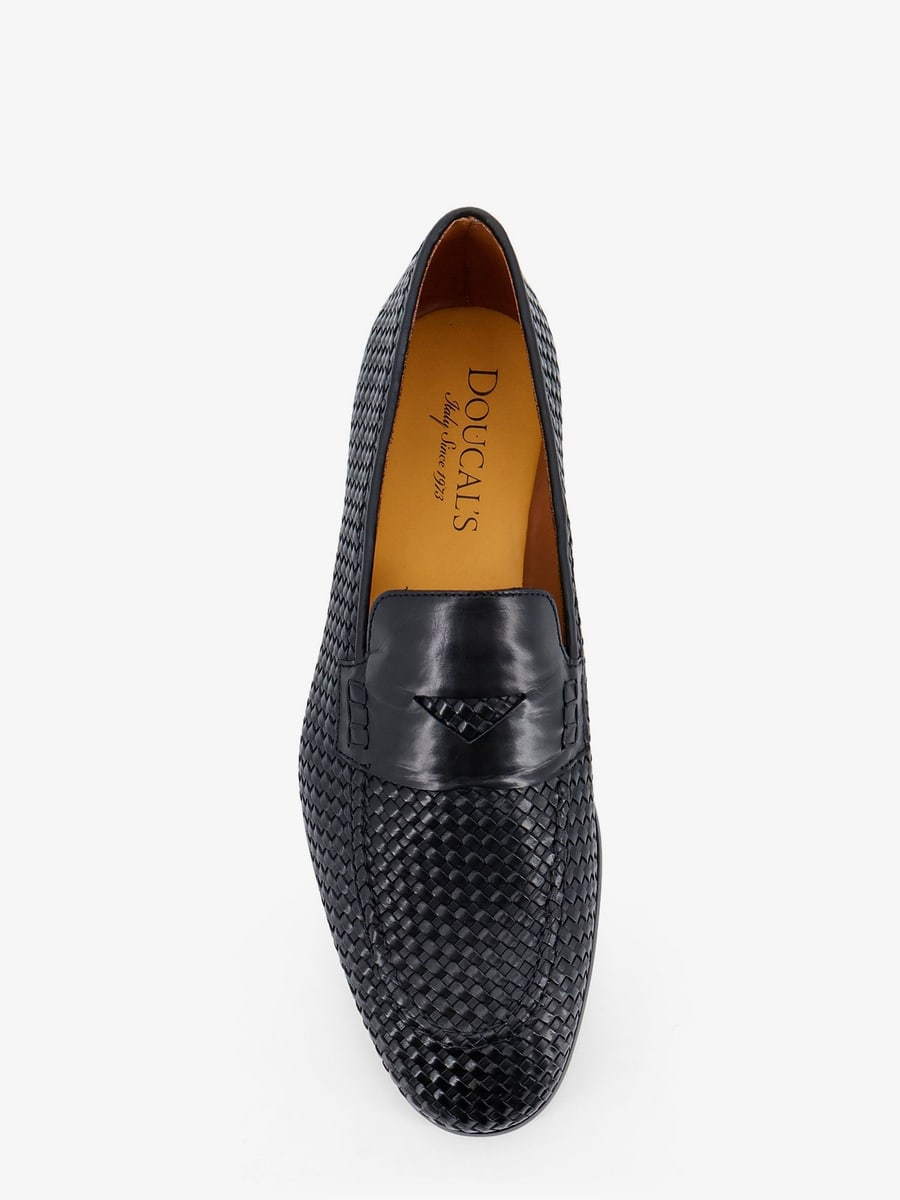 DOUCAL'S Braidy leather loafers, view 5