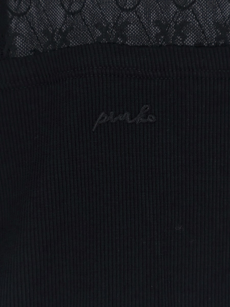 Pinko Love Birds lace jersey sweater, view 3