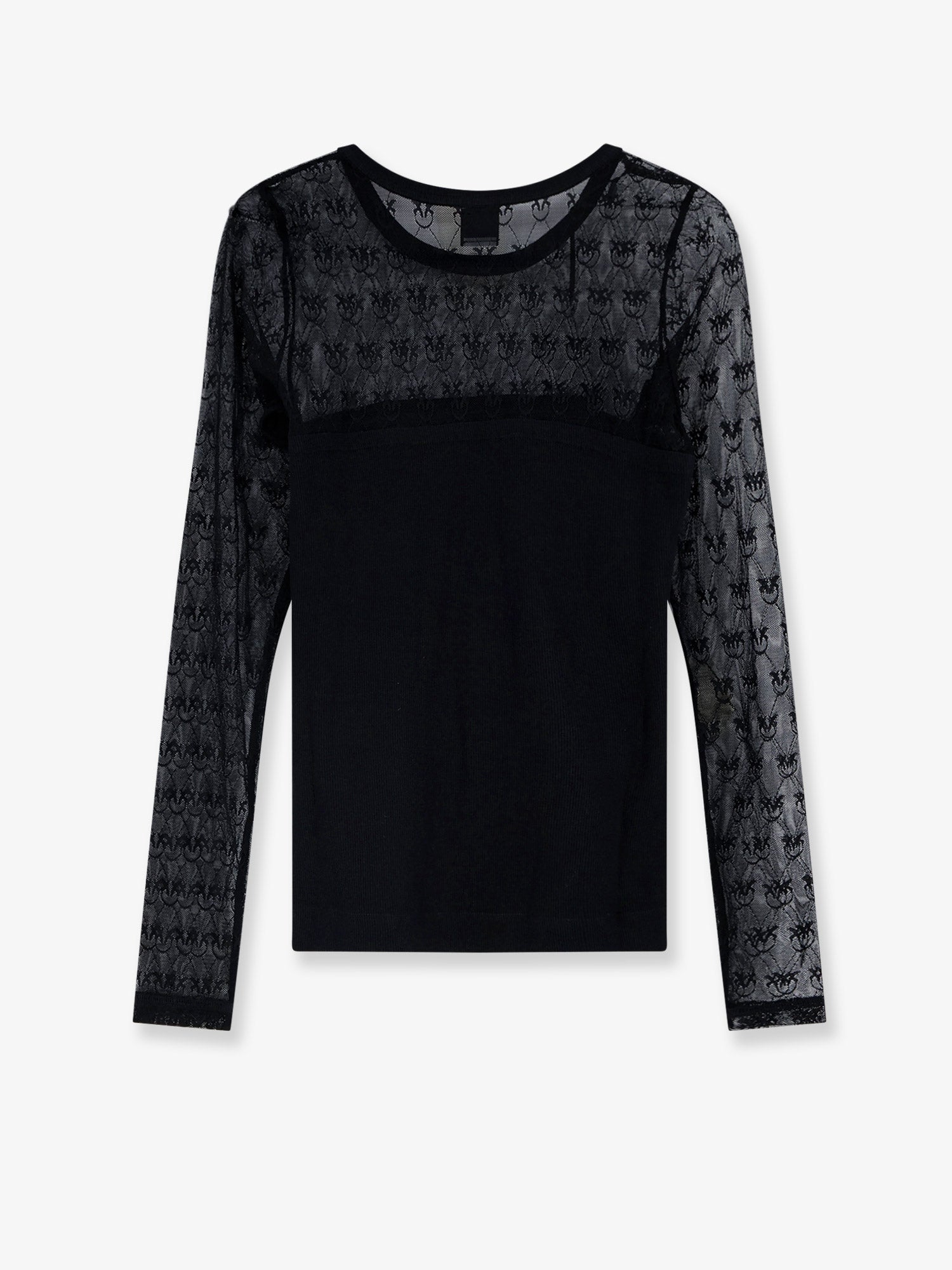 Pinko Love Birds lace jersey sweater, view 2