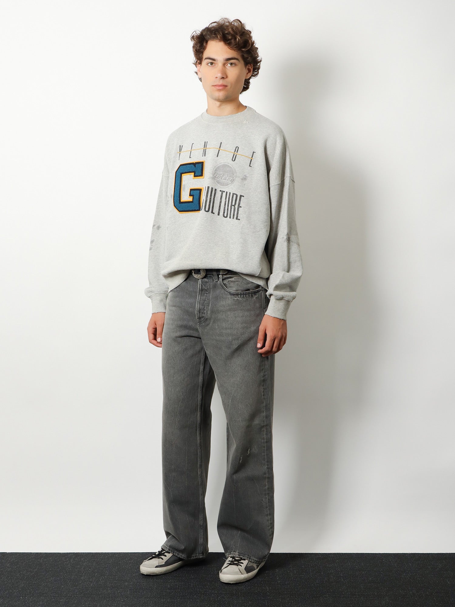 Golden Goose Cotton sweatshirt with print on the front, view 2