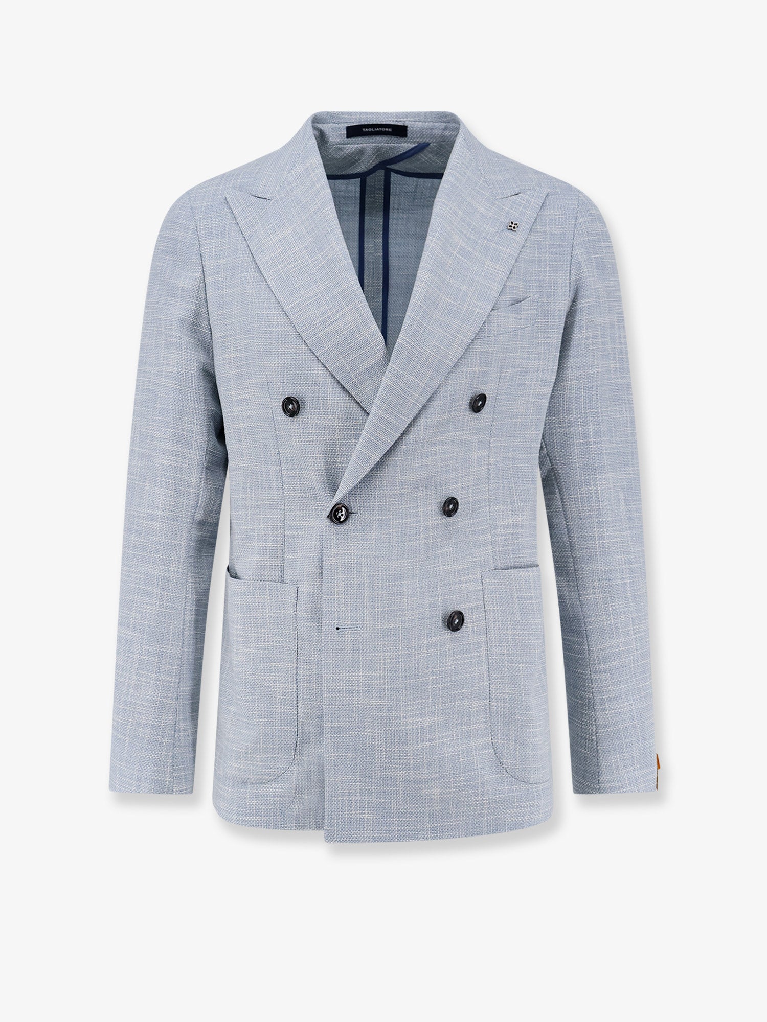 Tagliatore Double-breasted virgin wool, silk and cotton blazer
