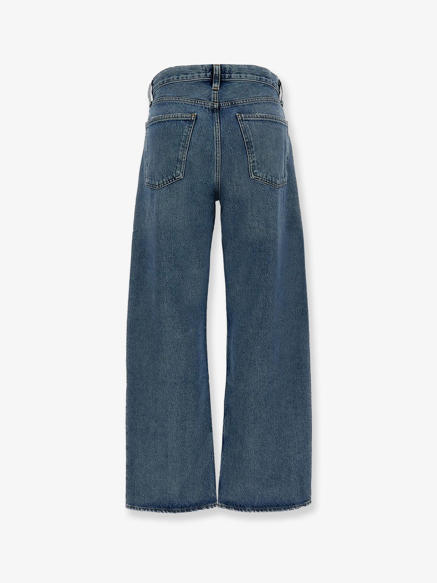 AGOLDE Regenerative cotton jeans with distressed profiles, view 2