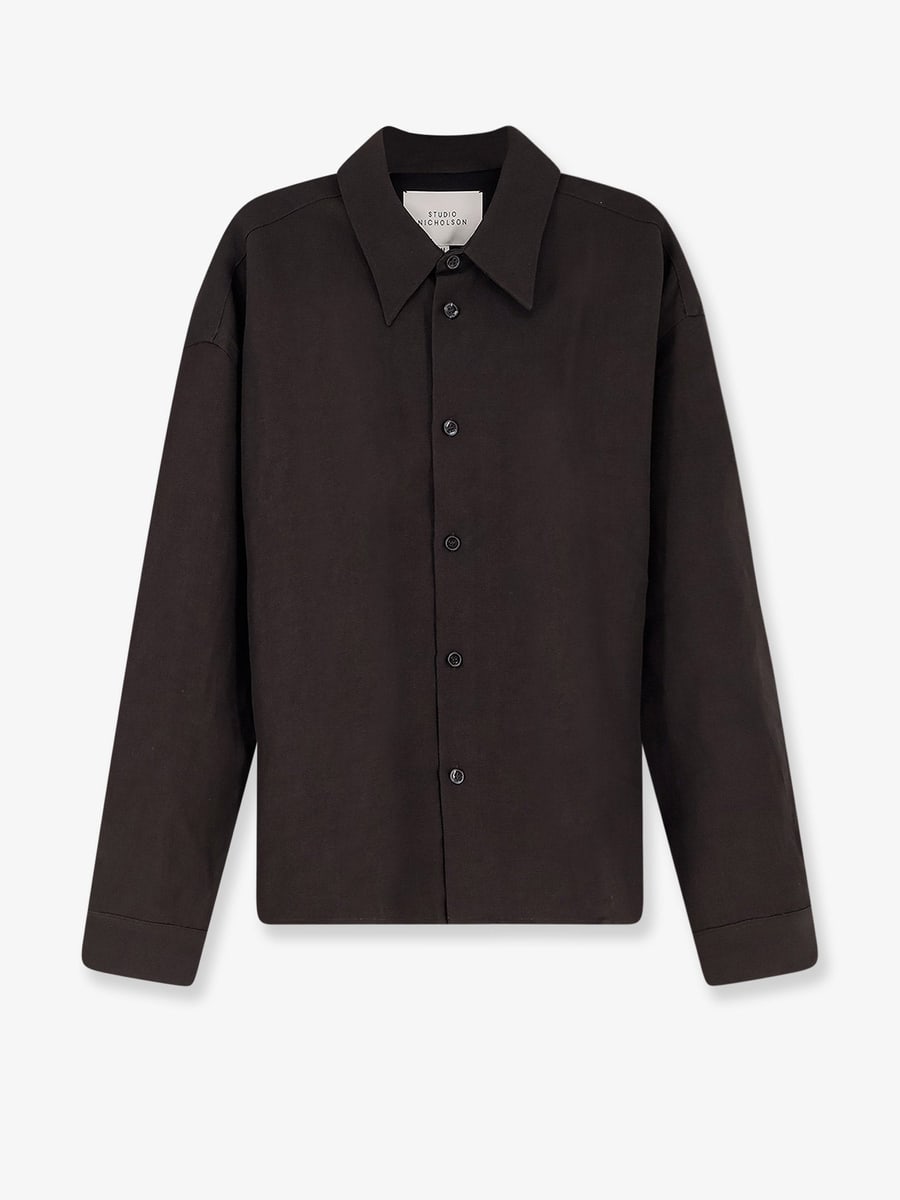 STUDIO NICHOLSON Wool and linen shirt