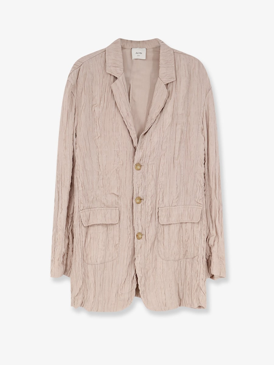 ALYSI Wrinkled viscose blazer