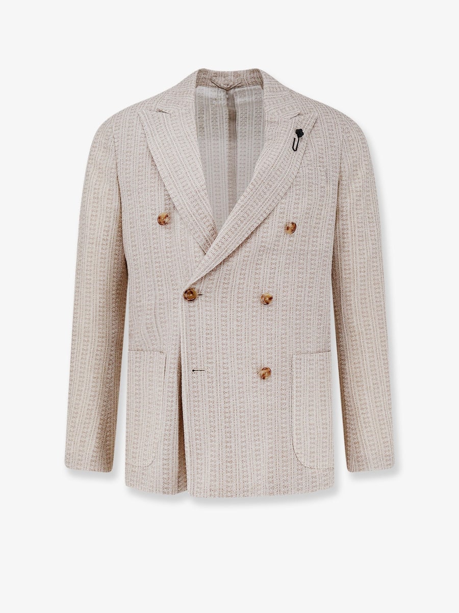 LARDINI Liknit double-breasted blazer