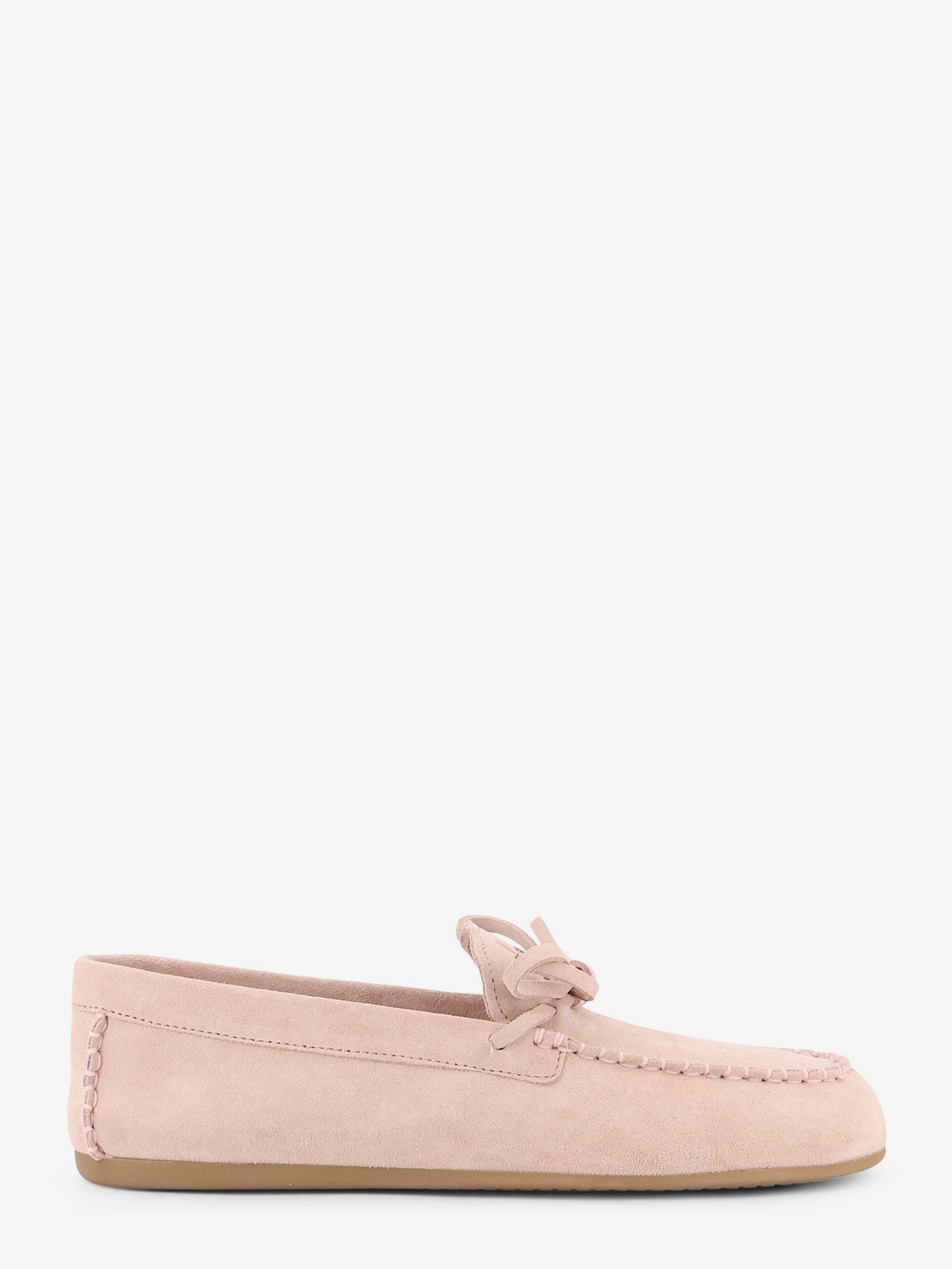 Miu Miu Suede loafer with frontal logo