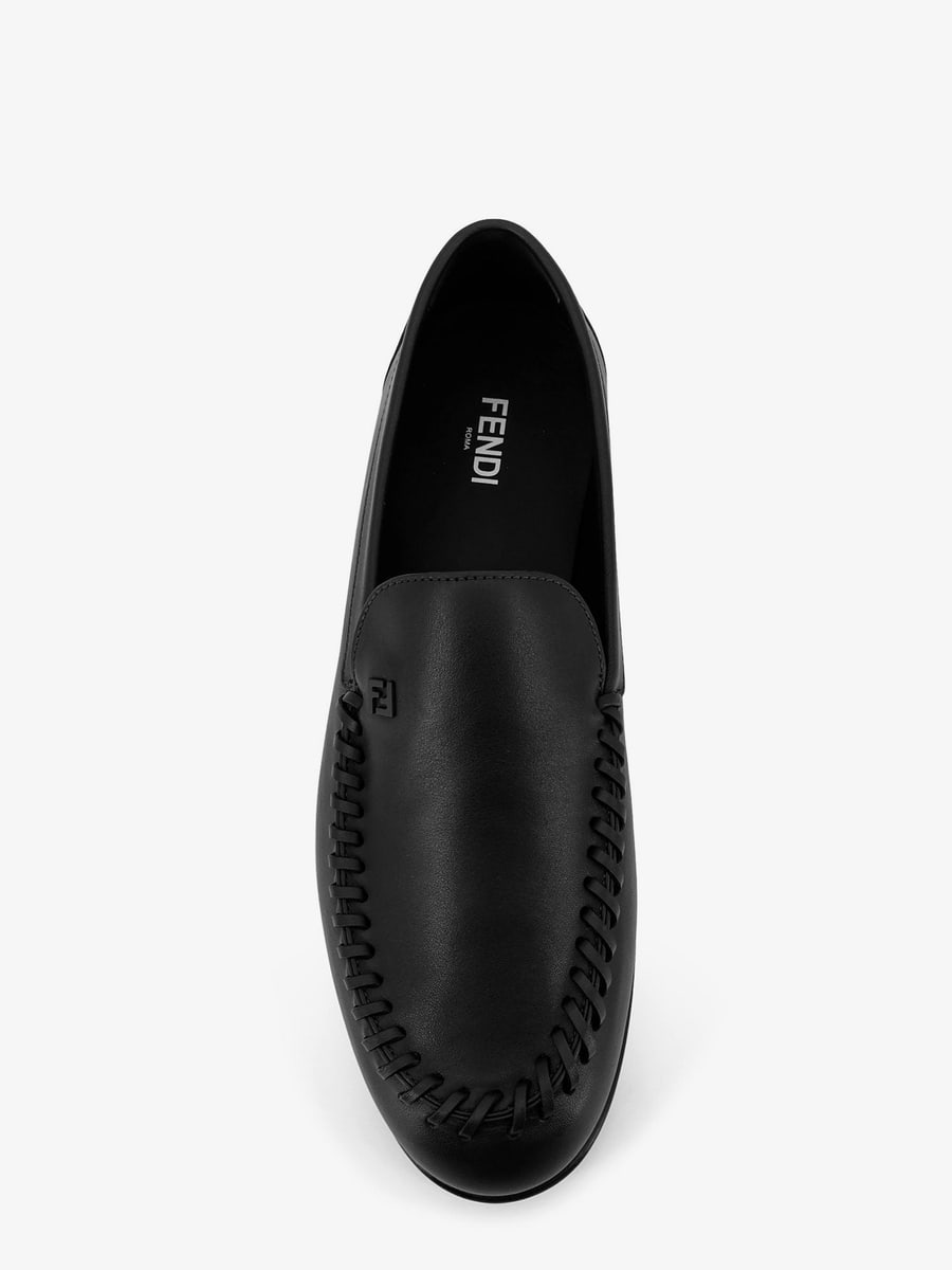 Fendi Leather loafers with metal FF logo, view 6
