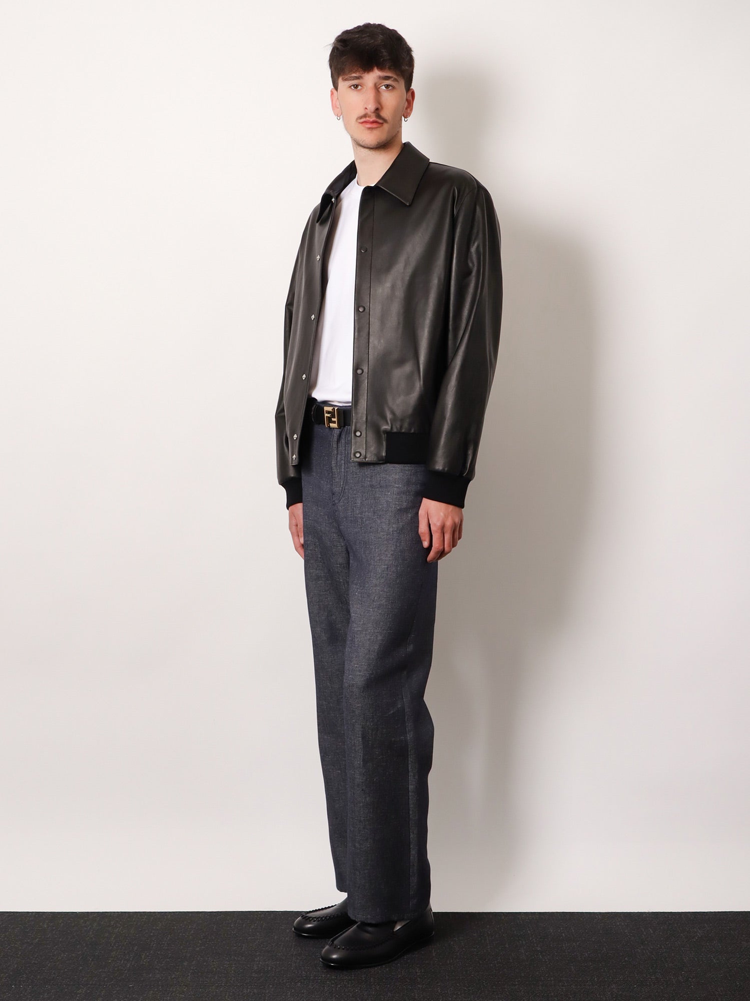Fendi Relaxed linen, cotton and silk jeans, view 2