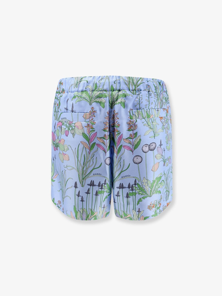 Gucci Printed silk shorts, view 4