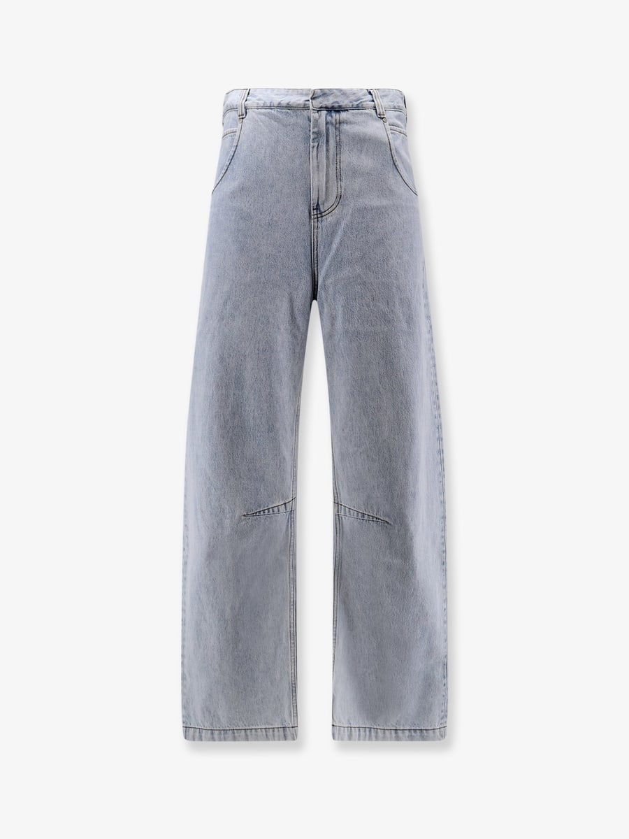 Entire Studios Gem cotton jeans with back leather logo patch