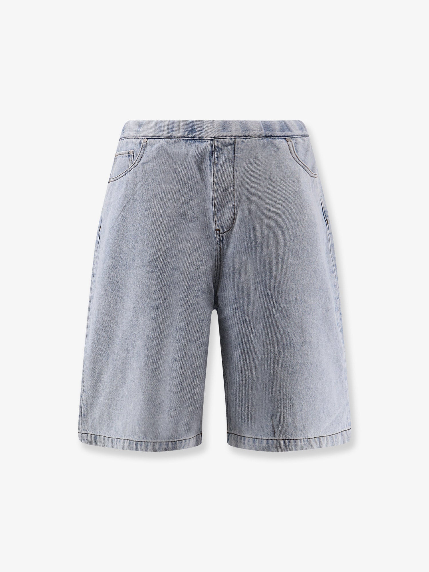 Entire Studios Light-washed denim bermuda shorts