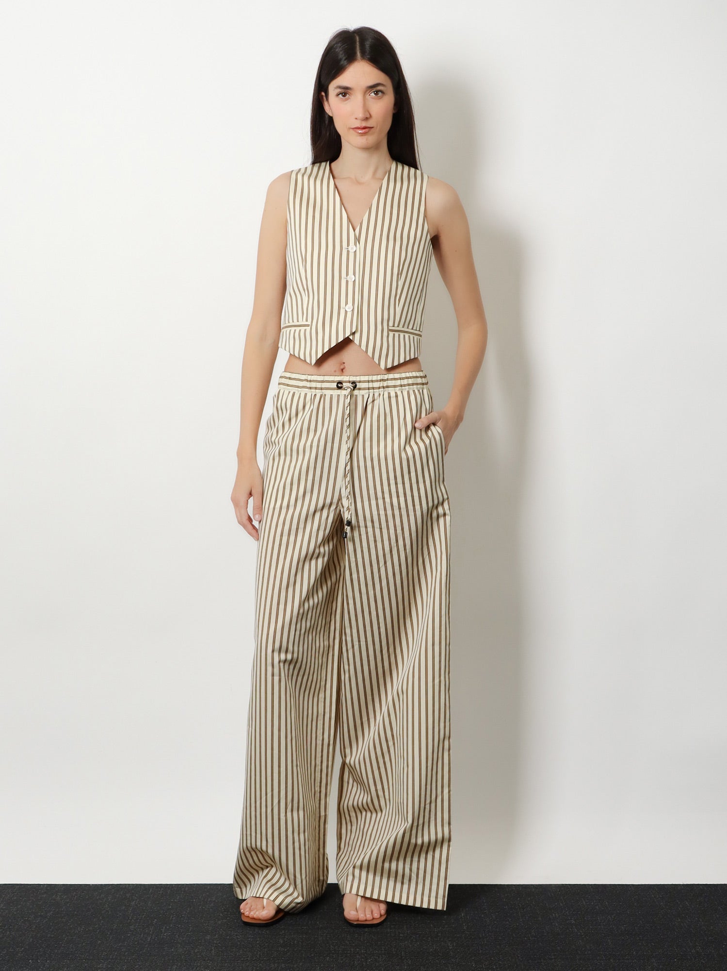 Max Mara Mxmordine cotton and silk trousers, view 2