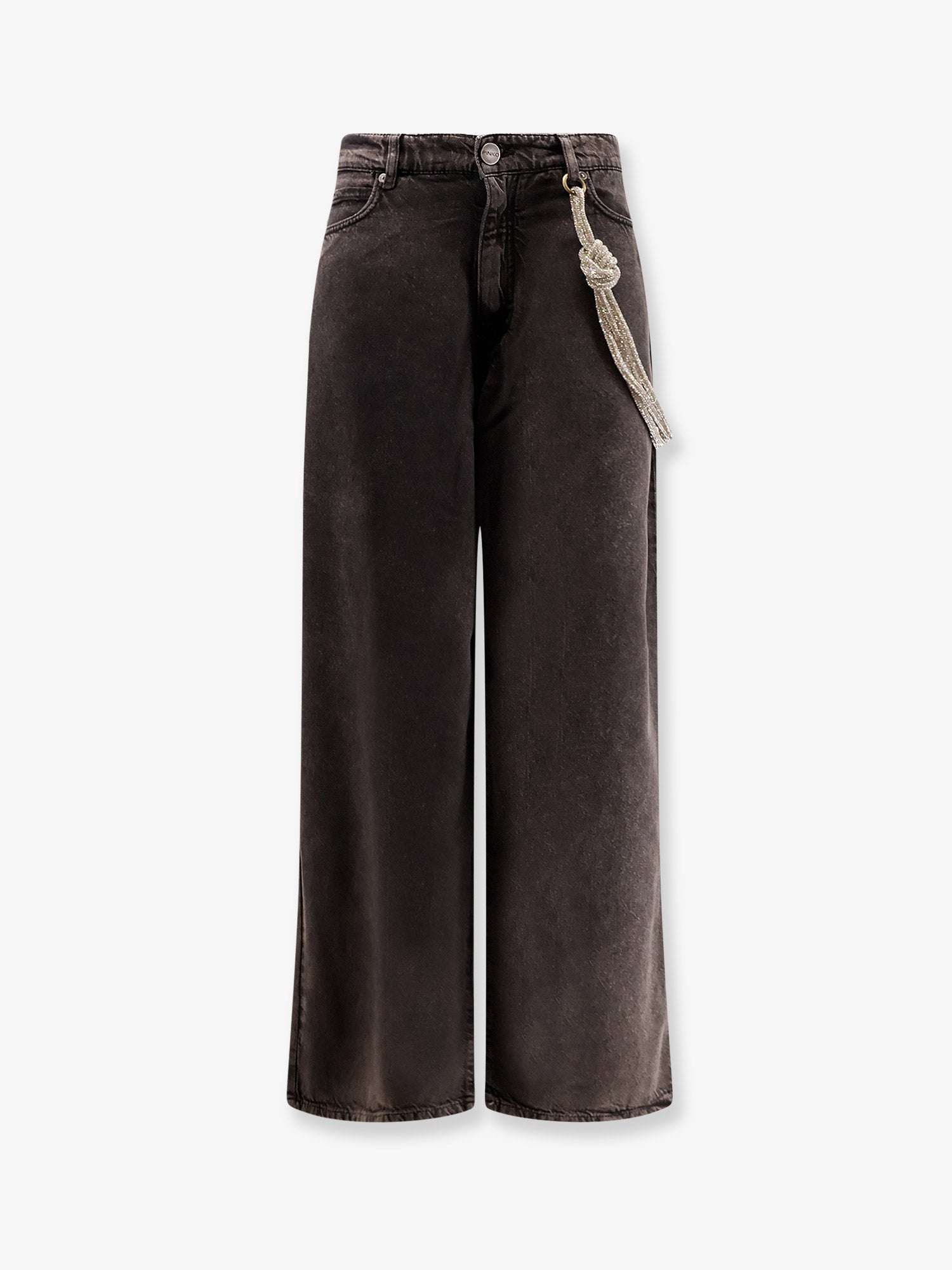 Pinko Lauryn bull denim jeans with removable jewel rope