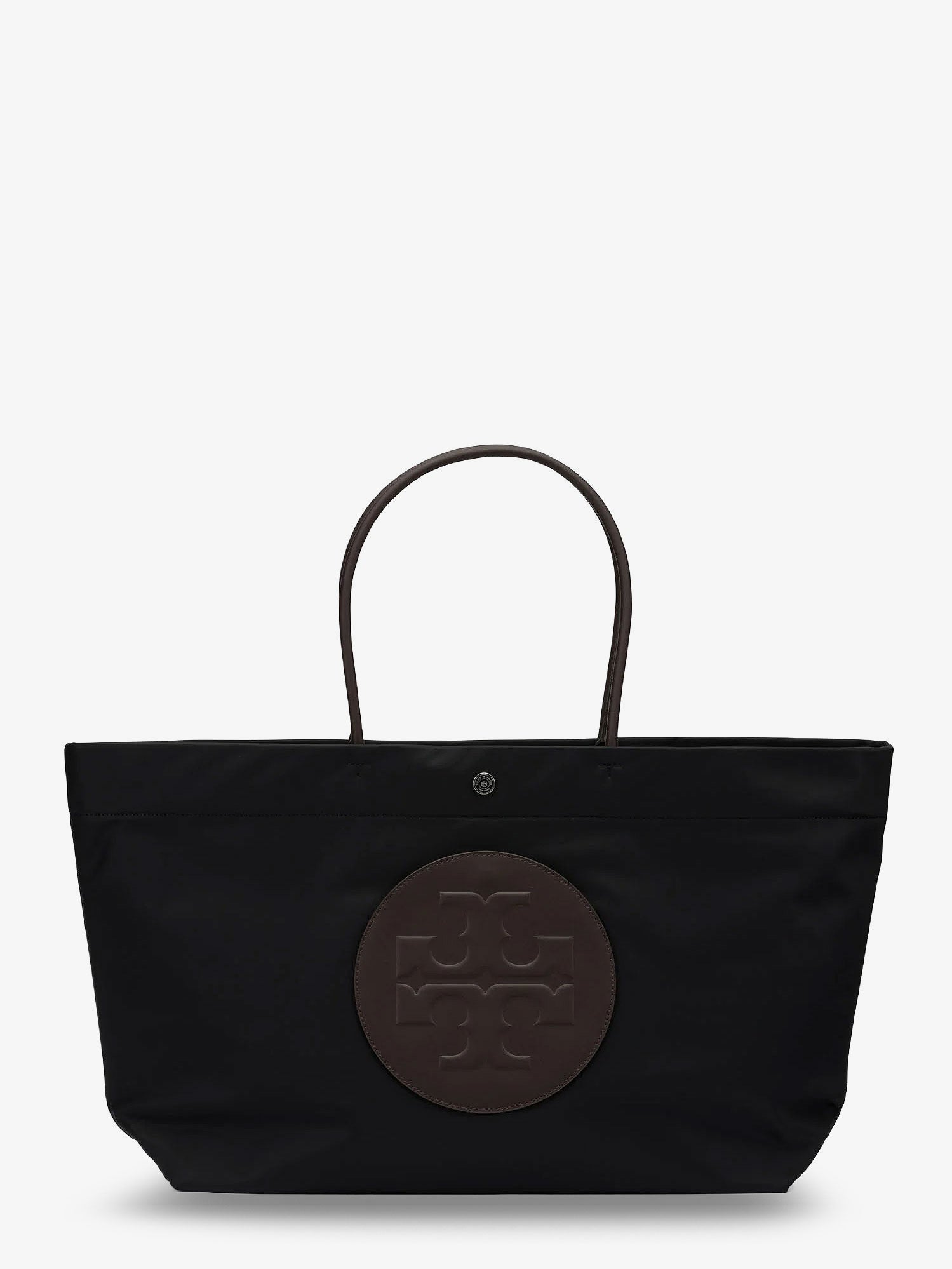 Tory Burch Ella Twist nylon shoulder bag with maxi front logo patch