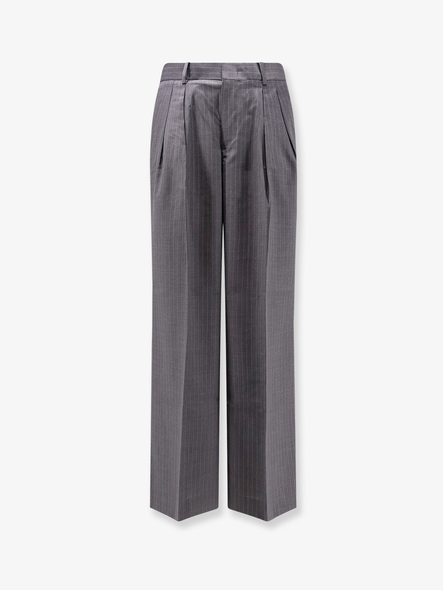 TONYWACK Wool blend trousers with striped motif