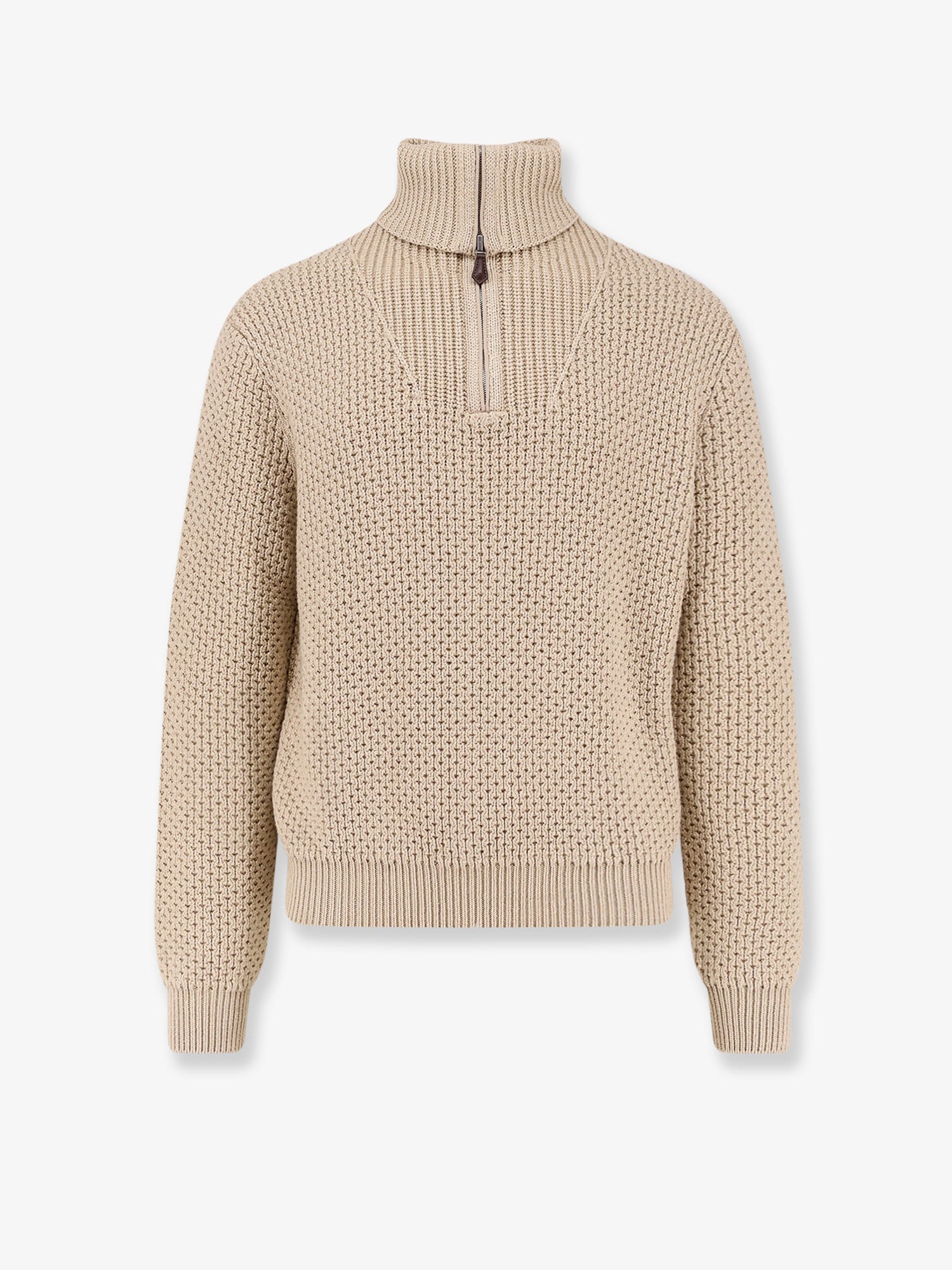 LORO PIANA Linen, virgin wool, cashmere and silk blend sweater