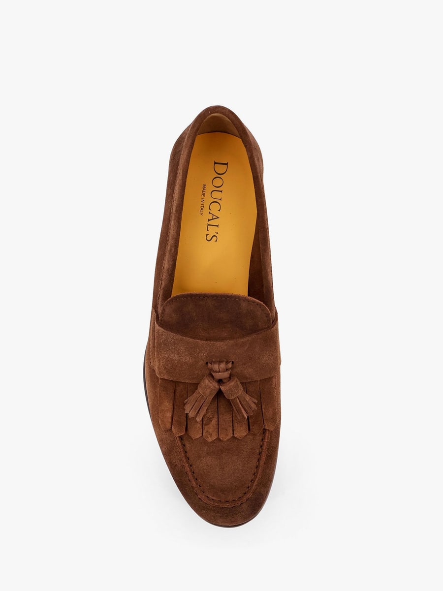 DOUCAL'S Suede loafers with tassels, view 5