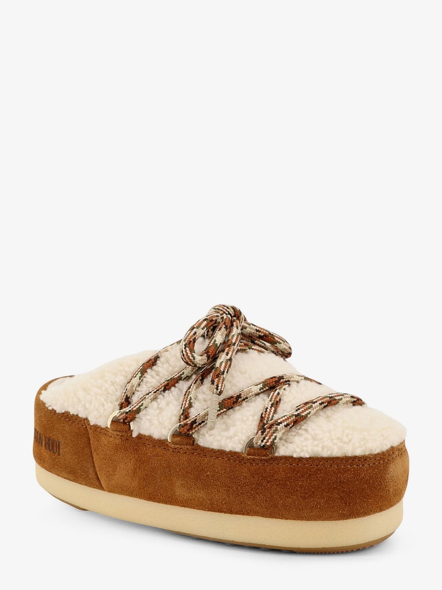 MOON BOOT Shearling and suede slip-on, view 2