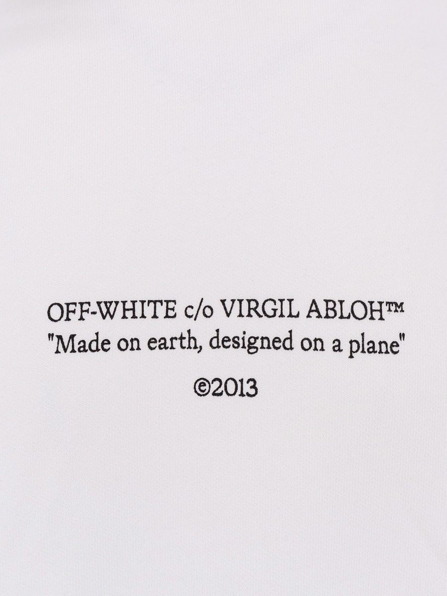 Off-White Cotton sweatshirt with frontal logo print, view 3