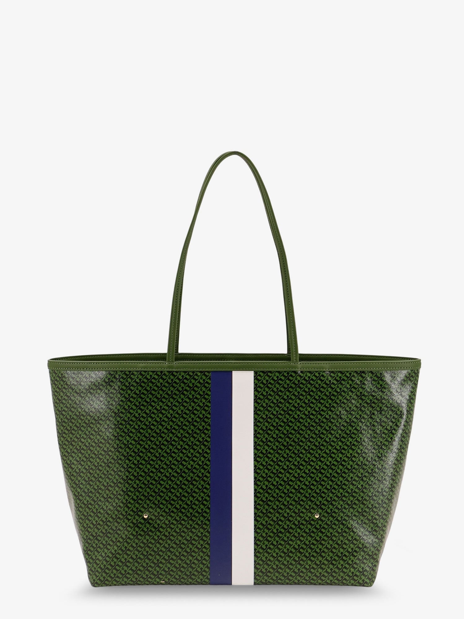 Tory Burch Coated canvas The Racer Tote shoulder bag with all-over logo, view 2