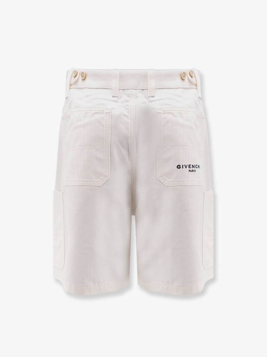 Givenchy Cotton bermuda shorts with Logo embroidery, view 2