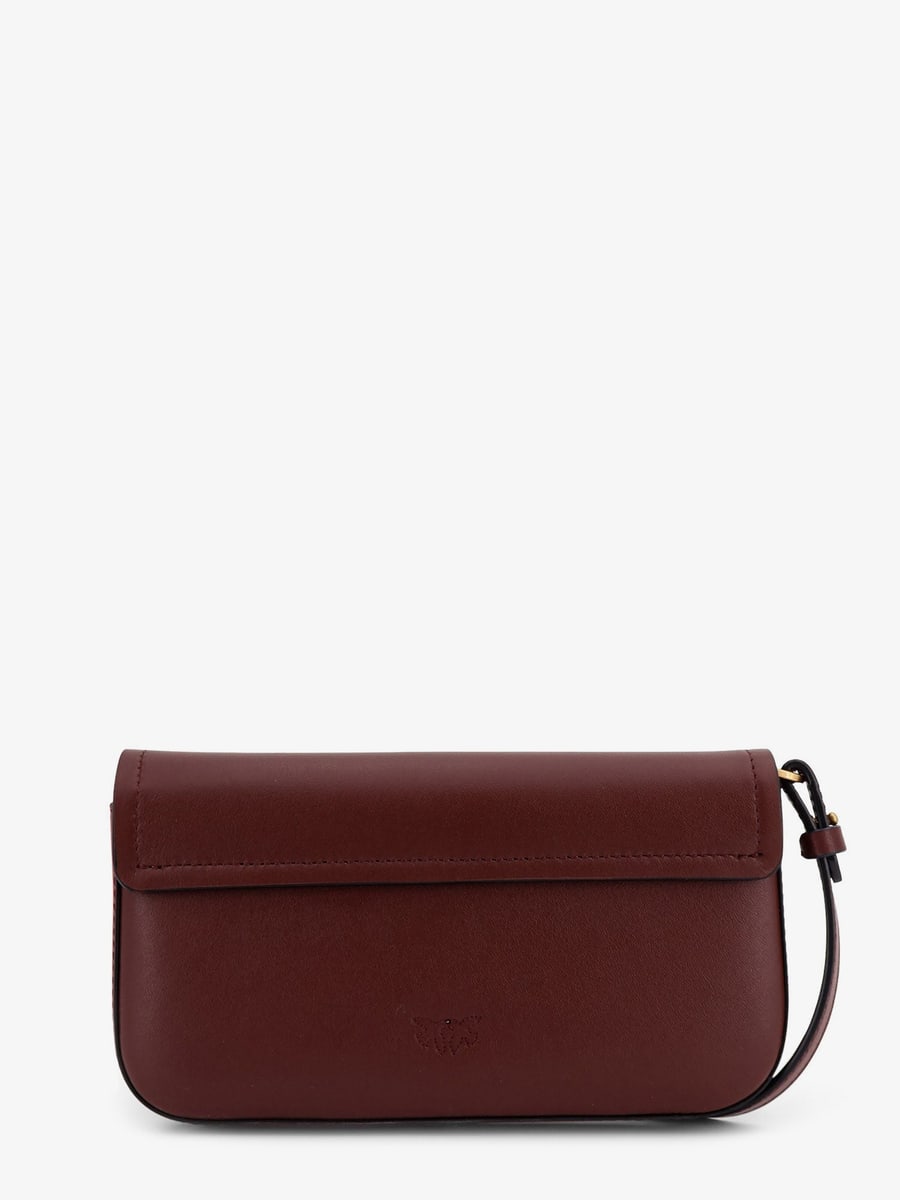 Pinko Saddle Flat leather crossbody bag, view 2