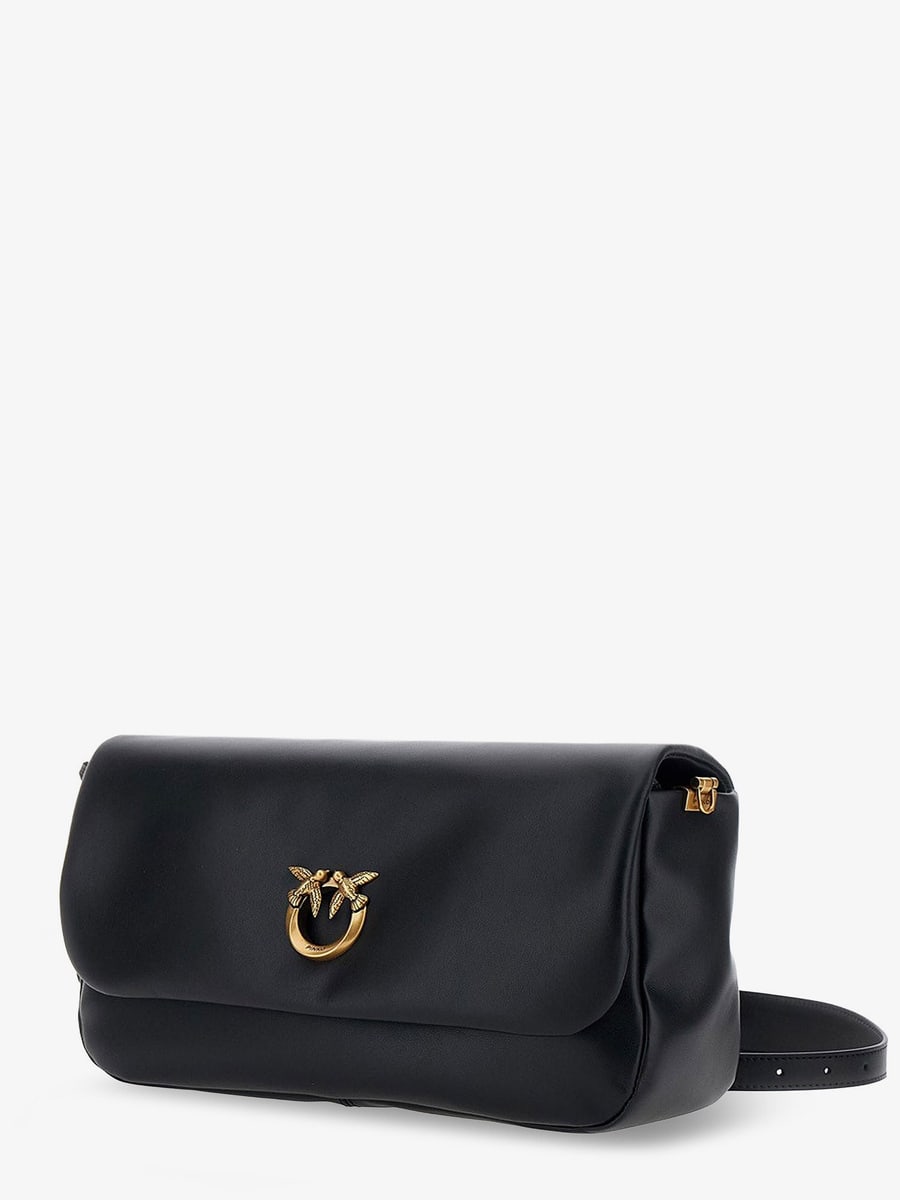 Pinko Soft Horizontal leather crossbody bag, view 3